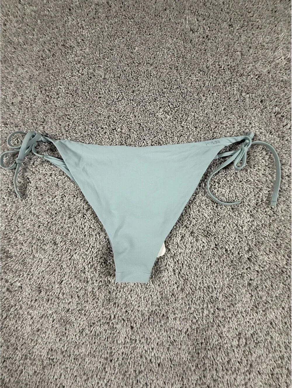 NWT Prana Hana Highway Bikini Bottom Size Large Saltwater Blue Tie Sides